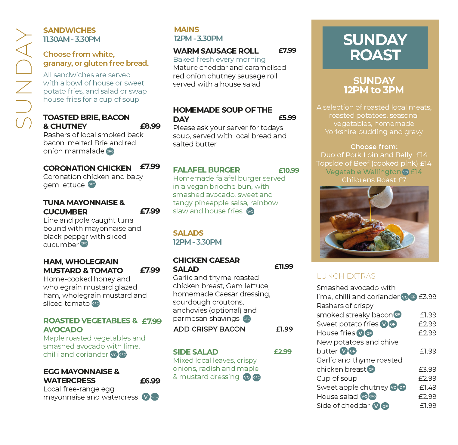 Our Menu Thetford Garden Centre