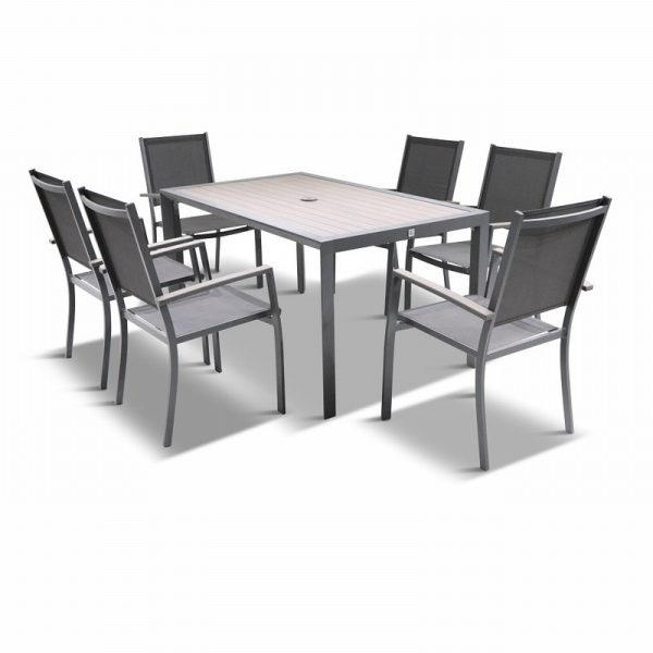 Milano 6 Seater Set With Sling Armchairs - Image 2