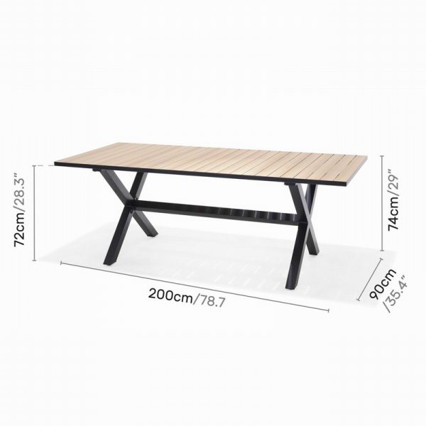Panama rect. table 200x90cm (1).jpg Panama 8 Seater Dining Set - Image 3