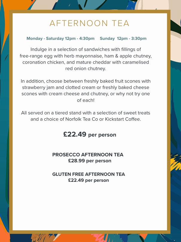 Afternoon Tea web Afternoon Tea menu