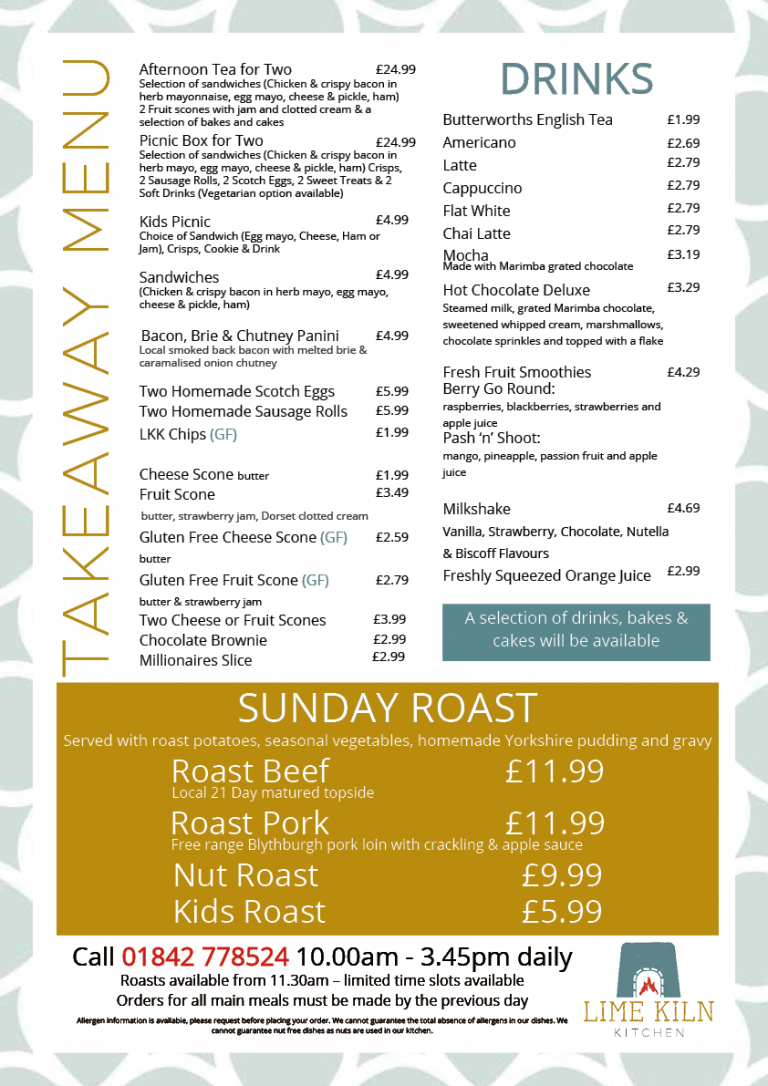 Lime Kiln Kitchen takeaway is back! Thetford Garden Centre