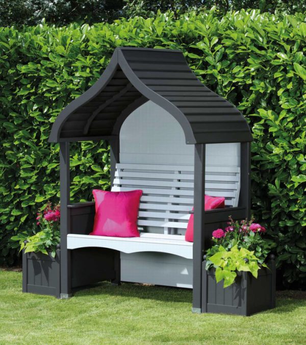 5022725004168.jpg Orchard Painted Arbour Charcoal & Stone FSC - Image 1